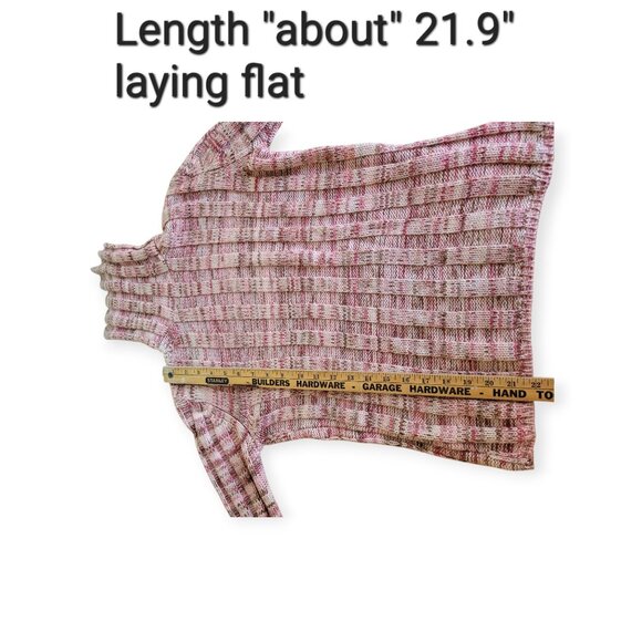 Banana Republic vintage pink 100% merino wool turtleneck sweater size M EUC - Picture 5 of 8